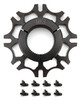 Brake Rotor Hub Inboard Splined Black Aluminum