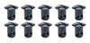 Oval Head Buttons .450 Long Black 10 Pack