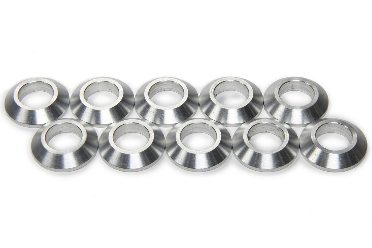 Tapered Spacer - 1 in Thick - Cone Spacer - Aluminum - Clear Anodized - Set of 10