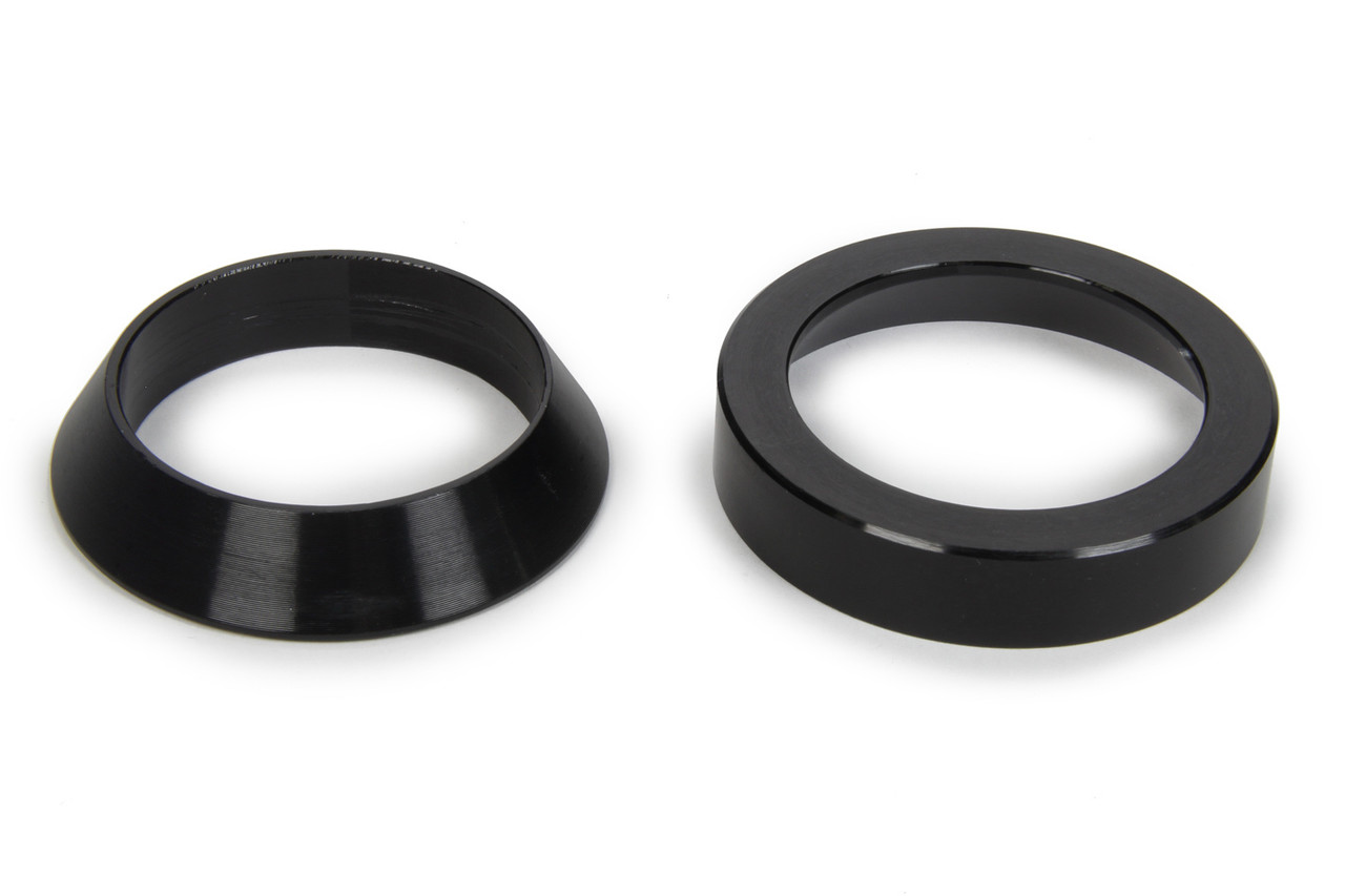 Axle Spacer - 0.5 in Thick - Cone - Female / Male - Aluminum - Black Anodized - Midget - Kit