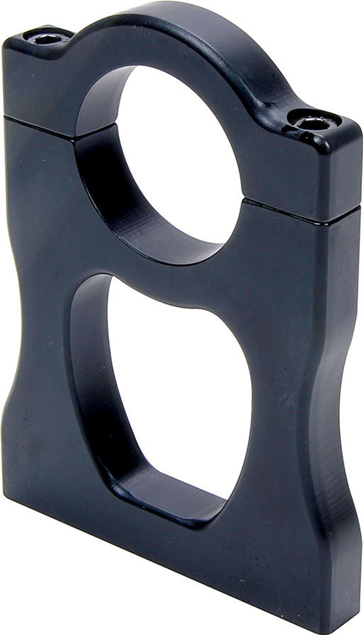 Accessory Bracket - Flat Bottom - 2.50 in Bolt Spacing - 1.525 in ID - 2-Piece - Aluminum - Black Anodized - Each
