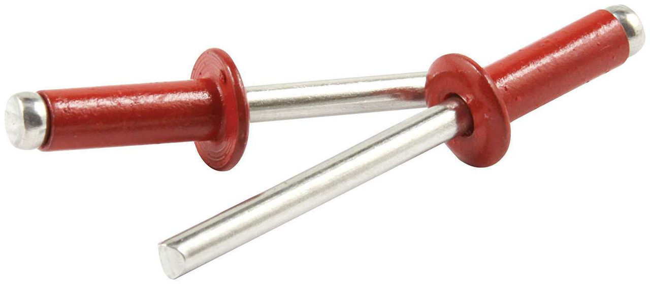 Rivet - 3/8 in Head - 3/16 in Mandrel - 1/4-3/8 in Grip Range - Aluminum - Red Paint - Set of 250