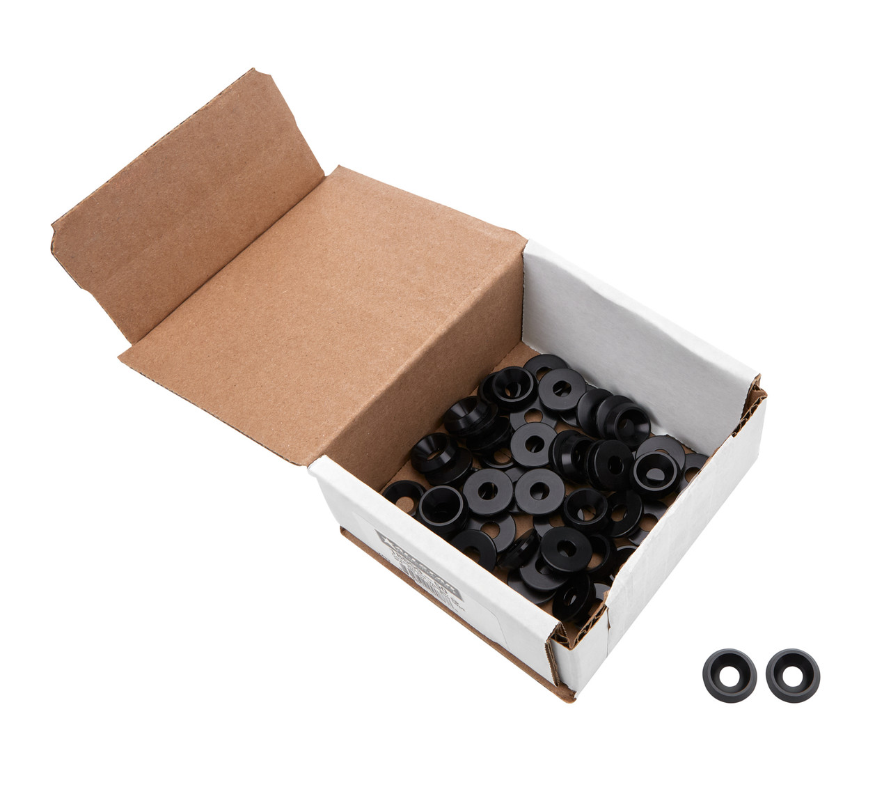 Countersunk Washer - 0.25 in ID - 0.75 in OD - 0.188 in Thick - Aluminum - Black Anodized - Set of 50