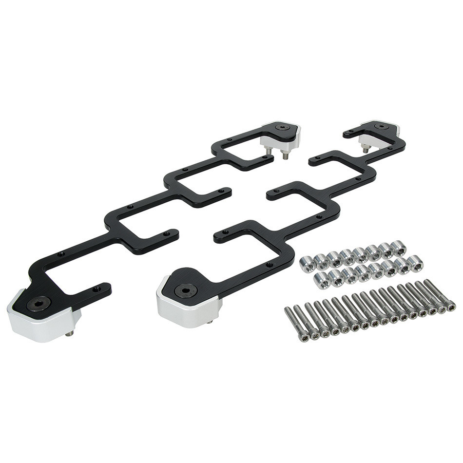 Ignition Coil Bracket - Coil Pack Style - Aluminum - Black Anodized - Remote Mount - D580 - GM LS-Series - Pair