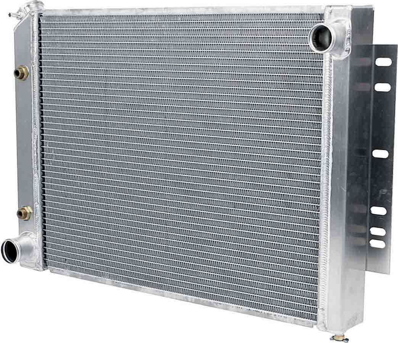 Radiator - 29 in W x 19.5 in H x 2.25 in D - Passenger Side Inlet - Driver Side Outlet - Oil Cooler - Aluminum - Natural - Mopar 1966-80 - Each