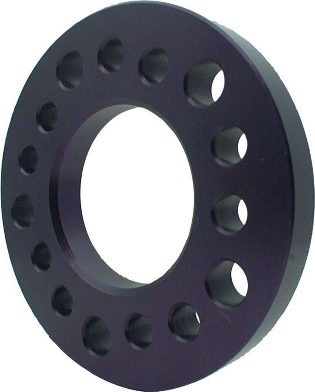 Wheel Spacer - 5 x 4.50 / 4.75 / 5.00 in Bolt Pattern - 1 in Thick - Aluminum - Black Anodized - Each