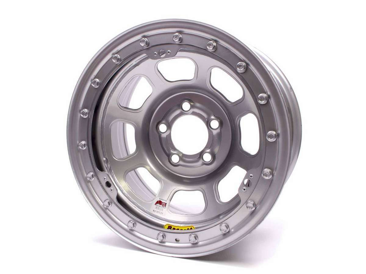 15X8 IMCA B/Lock Wheel D-Hole Silver 5x4.75