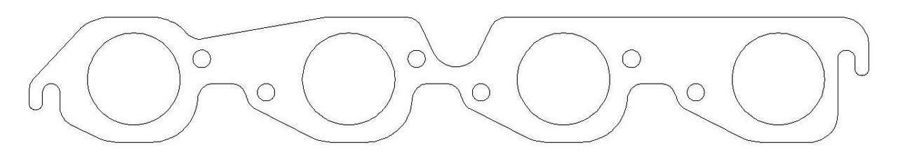 MLS Exhaust Gasket Set BBC w/2.000 Round Port