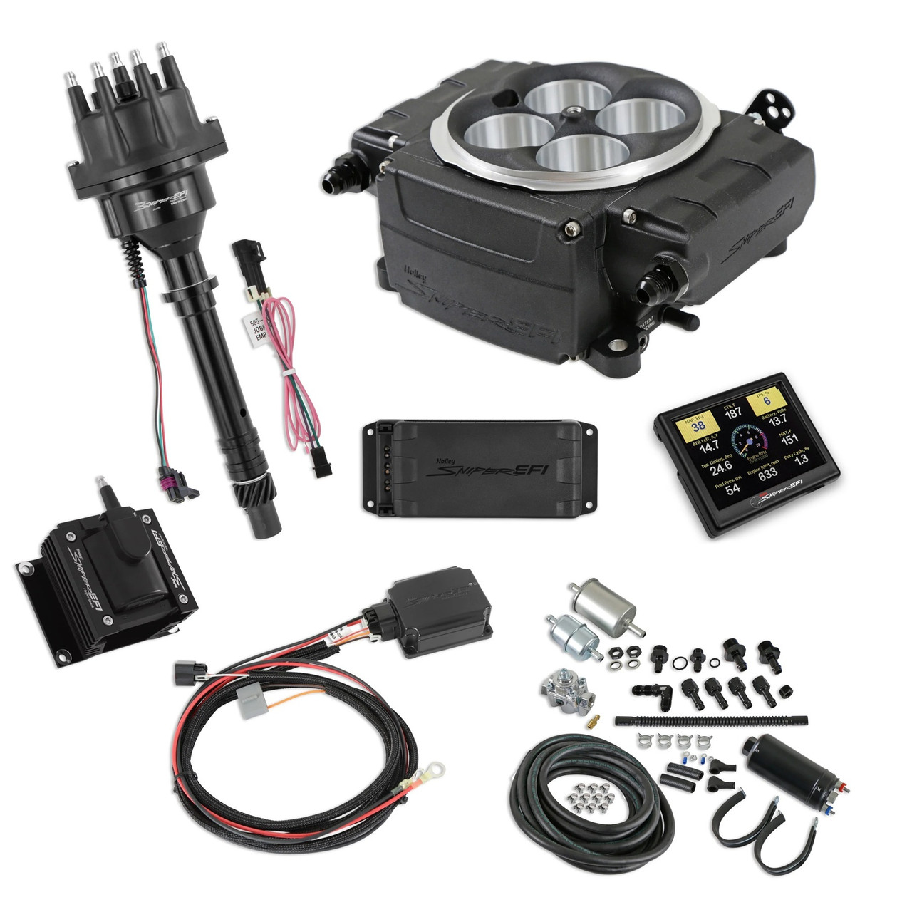 Sniper-2 EFI Master Kit w/SBC Ignition Black