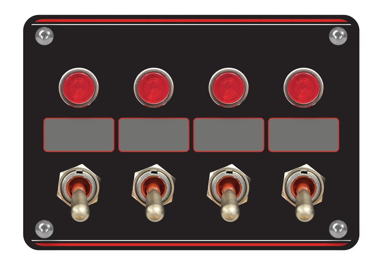 Accessory Panel Black Switch w/Pilot Light