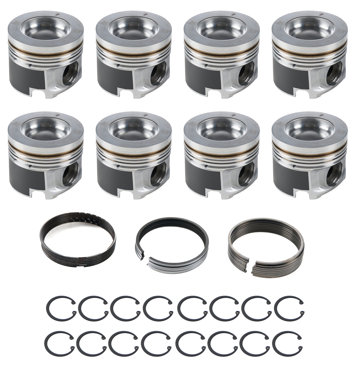 Duramax PowerPak Piston Set 4.075 Bore 6.6L LP5