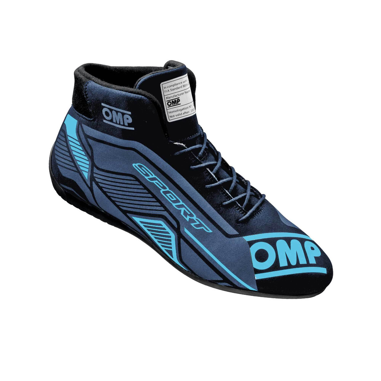 OMP SPORT SHOES FIA 8856 -2018 BLACK / CYAN SZ. 3