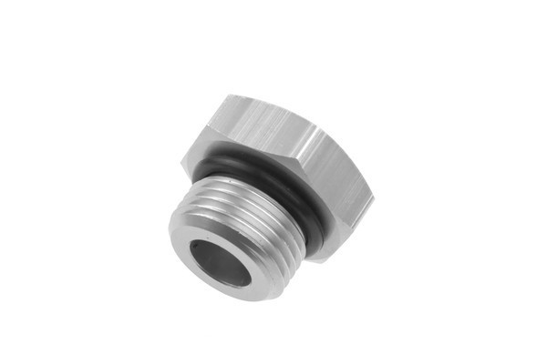 8AN Straight Thread O-Ring Port Plug Clear