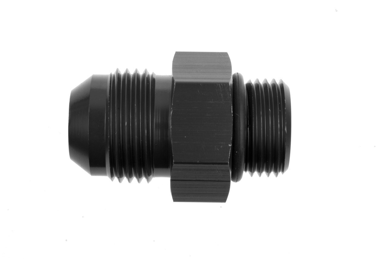 6AN to 8AN O-Ring Port Adapter Black Male Male