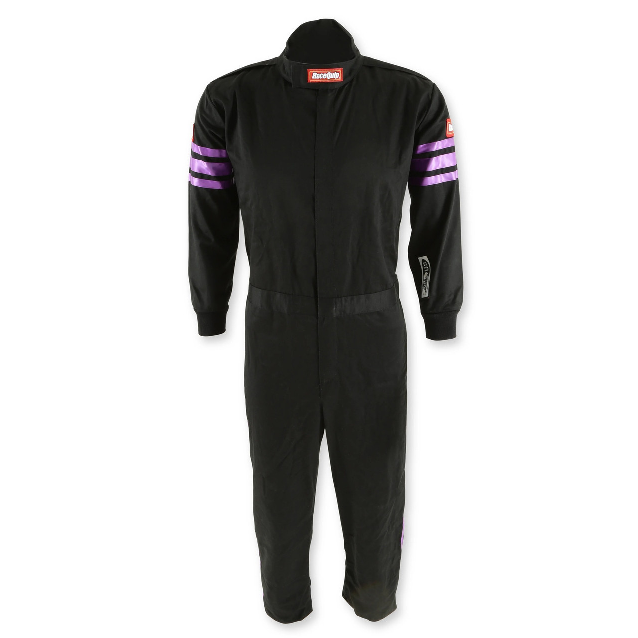Black Suit Single Layer Kids Small Purple Trim