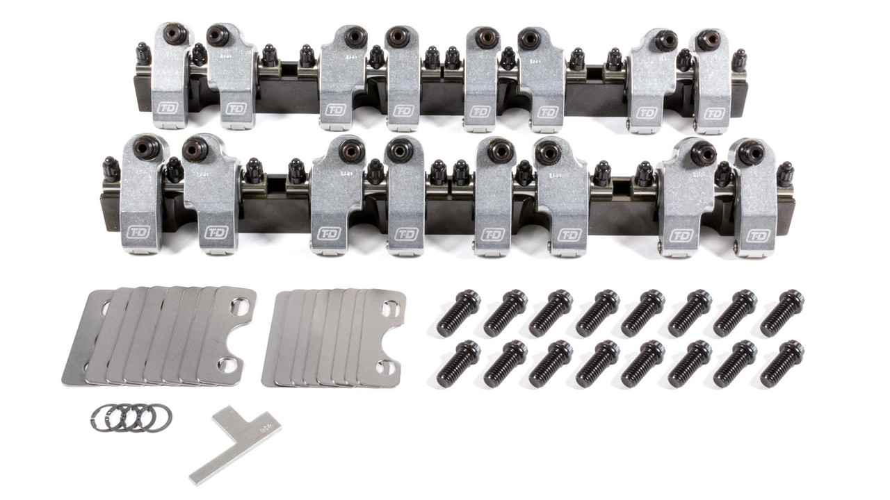 SBC Shaft Rocker Arm Kit w/Bowtie 18 Deg. Heads