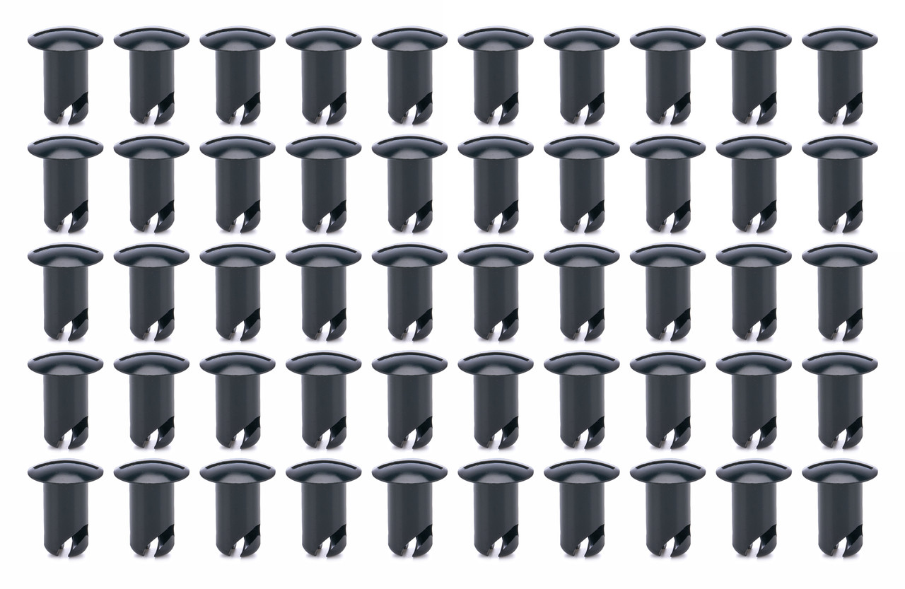 Oval Head Buttons .600 Long Black 50 Pack