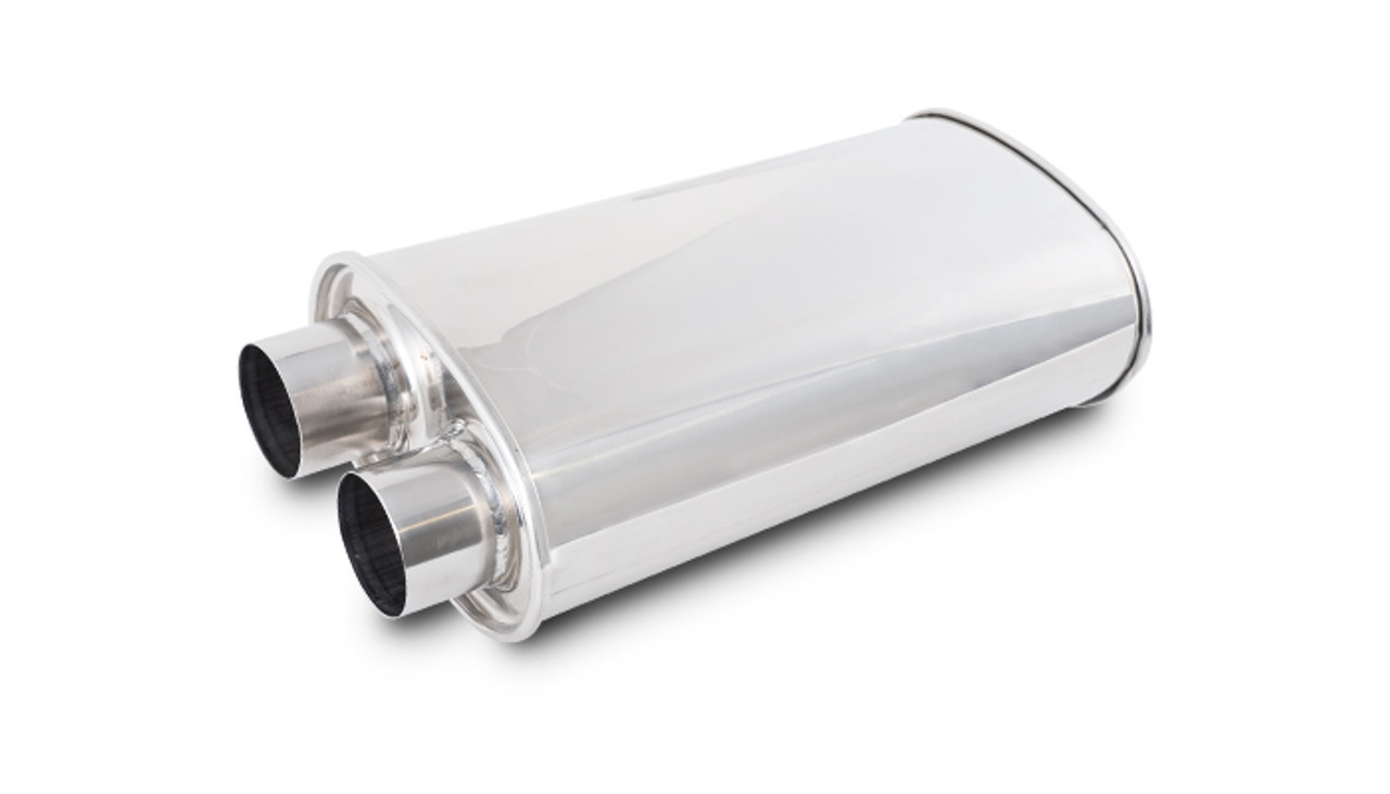 STREETPOWER Oval Muffler 2.50in Inlet/Outlet