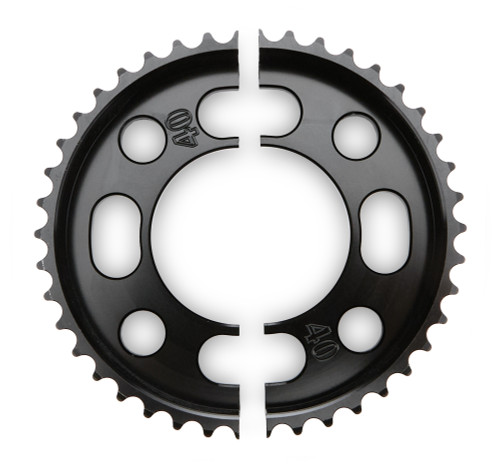Axle Sprocket - 40 Tooth - 2.75 in Bolt Pattern - Aluminum - Black Anodized - Quarter Midget - Each