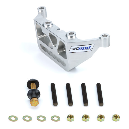 Panhard Bar Bracket - Axle Mount - Bolt-On - Aluminum - Clear Anodized - Each