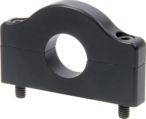 Roll Bar Accessory Clamp - Flat Bottom - 2.50 in Bolt Spacing - 1.000 in ID - 2-Piece - Aluminum - Black Anodized - Each