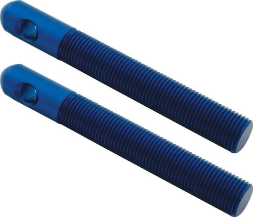 Hood Pin - 0.5 in OD x 4 in Long - Aluminum - Blue Anodized - Pair