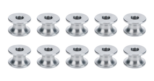 Motor Mount Spacer - 1 in Tall - 1/2 in ID - 1-1/2 in OD - Aluminum - Natural - Set of 10