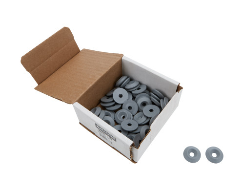 Countersunk Washer - 0.25 in ID - 1 in OD - 0.188 in Thick - Plastic - Silver - Set of 50