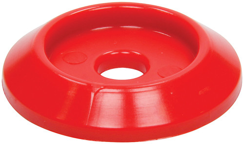 Body Bolt Washer - Countersunk - 0.25 in ID - 1.25 in OD - 0.125 in Thick - Plastic - Red - Set of 50