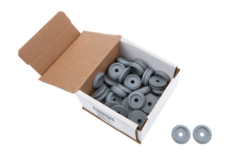 Body Bolt Washer - Countersunk - 0.25 in ID - 1.25 in OD - 0.125 in Thick - Plastic - Silver - Set of 50