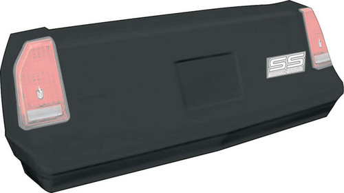 Bumper Cover - 2-Piece Complete - Rear - Plastic - Black - Chevy Monte Carlo SS 1983-88 - Kit