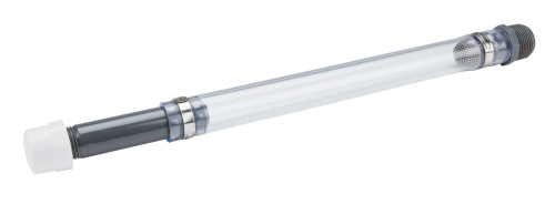 Utility Jug Hose - Filler Hose - 14 in - Screw-On - Cap - Plastic / Vinyl - Clear / Gray - Allstar Utility Jug Caps - Each