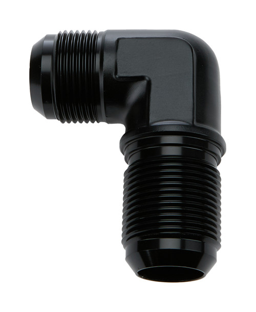 Fitting - Bulkhead - 90 Degree - 16 AN Male to 16 AN Male Bulkhead - Aluminum - Black Anodized - Each