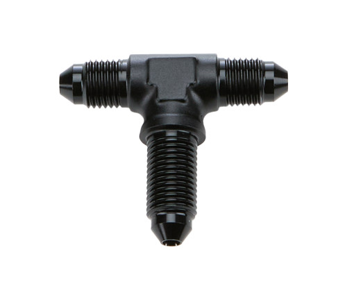 Fitting - Bulkhead Tee - 3 AN Male x 3 AN Male x 3 AN Male Bulkhead - Aluminum - Black Anodized - Each