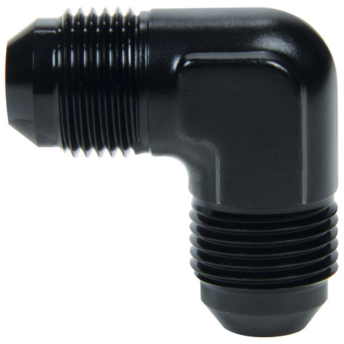 Fitting - Adapter - 90 Degree - 3 AN Male to 3 AN Male - Aluminum - Black Anodized - Each