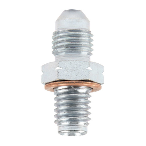 Fitting - Adapter - Straight - 4 AN Male to 10 mm x 1.50 Male - Steel - Zinc Oxide - Set of 10