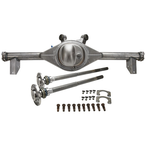 Rear Axle Housing - Ford 9 in - 60 in Wide - Offset - 5 x 4.5 / 5 x 4.75 - 3 in Tubes - Mounts Included - Solid Axles - Steel - Natural - GM G-Body 1978-88 - Kit