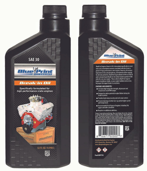 Crate Eng Break In Oil SAE30 Quart