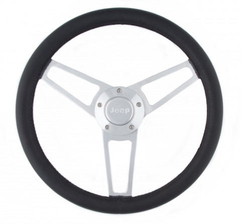 Billet Series Leather St eering Wheel Jeep Logo