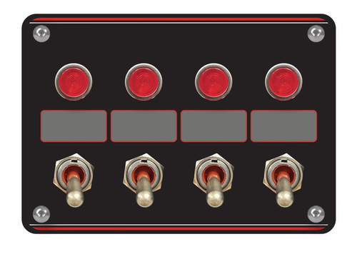 Accessory Panel Black Switch w/Pilot Light