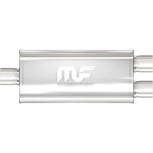 Stainless Muffler 3in Inlet/Dual 2.5in Out