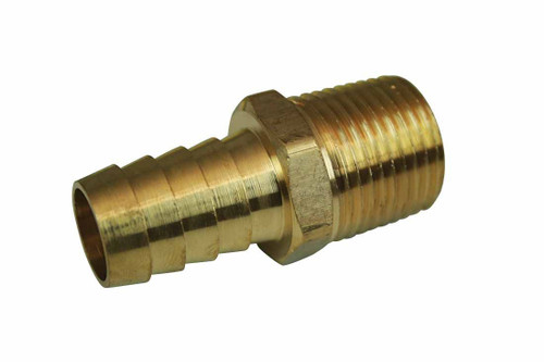 Fitting  1/2 NPT x 5/8 Barb  Straight Brass
