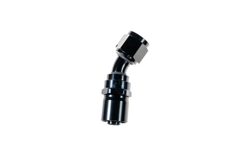 6AN 30Deg Crimp Hose End Black