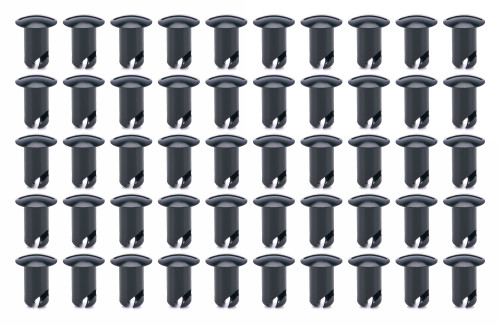 Oval Head Buttons .600 Long Black 50 Pack