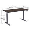 Motionwise 152.4 cm  76.2 cm (60 in.  30 in.) Height Adjustable Standing Desk