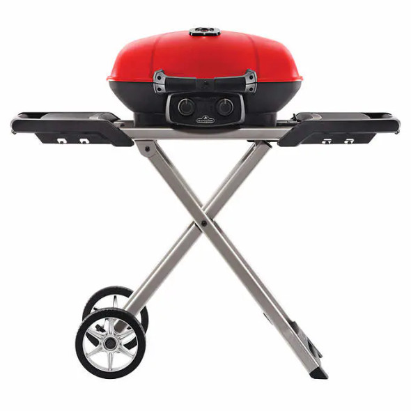 Napoleon TRAVELQ TQ285X Portable Propane BBQ Grill with Scissor Cart and Cover