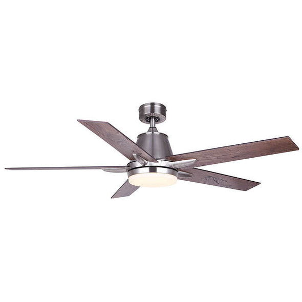 DAVIS 52 in. LED brushed nickel ceiling fan