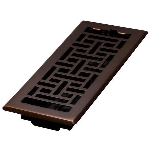Manor House Rubbed Bronze Finish Floor Registers, 4-pack