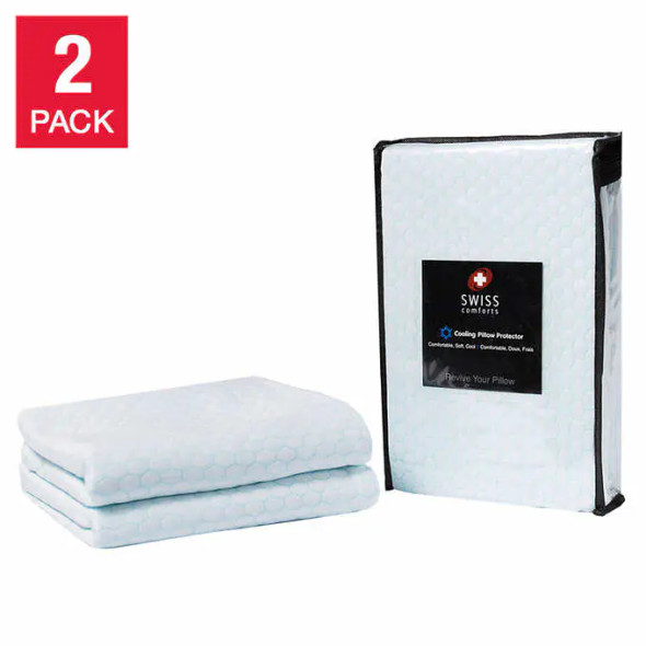 Swiss Comforts 2 Pack Cooling Pillow Protector