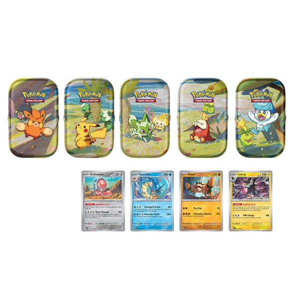 Pokémon 5 Pack Mini Tins + 4 Promo Cards (Scarlet & Violet) - English Edition